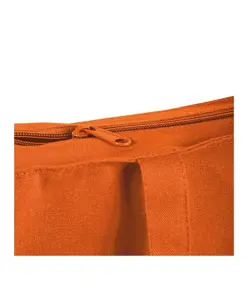 Shopper con soffietto in cotone 250 g/m2, manici lunghi e chiusura con zip Handle