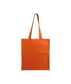 Shopper con soffietto in cotone 250 g/m2, manici lunghi e chiusura con zip Handle