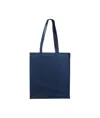 Shopper con soffietto in cotone 250 g/m2, manici lunghi e chiusura con zip Handle