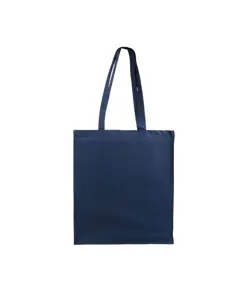 Shopper con soffietto in cotone 250 g/m2, manici lunghi e chiusura con zip Handle