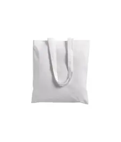 Shopper con soffietto in cotone 250 g/m2, manici lunghi e chiusura con zip Handle