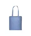 Shopper con soffietto in cotone riciclato 150 g/m2 effetto melange, manici lunghi Handle