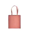 Shopper con soffietto in cotone riciclato 150 g/m2 effetto melange, manici lunghi Handle
