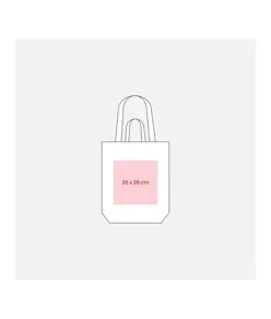 Shopper con soffietto in cotone riciclato  280 g/m2, con doppi manici. Handle