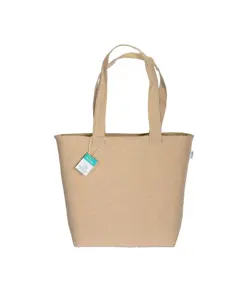Shopper con soffietto in cotone riciclato 280 g/m2 Handle