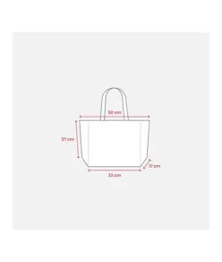 Shopper con soffietto in cotone riciclato 280 g/m2 Handle