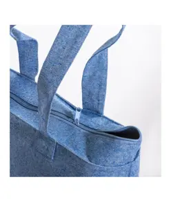 Shopper con soffietto in cotone riciclato 280 g/m2 Handle