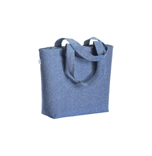 Shopper con soffietto in cotone riciclato 280 g/m2 Handle