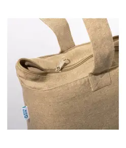 Shopper con soffietto in cotone riciclato 280 g/m2 Handle