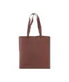 Shopper con soffietto in cotone stonewashed 220 g/m2, manici lunghi Handle