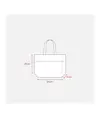 Shopper con soffietto in Juta con interno cerato, manici e tasca esterna Handle
