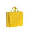 Shopper con soffietto in PP laminato 120 g/m2, manici corti a nastro Handle