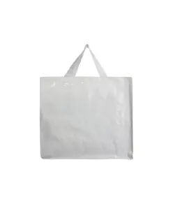 Shopper con soffietto in PP laminato 120 g/m2, manici lunghi a nastro Handle