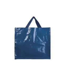 Shopper con soffietto in PP laminato 120 g/m2, manici lunghi a nastro Handle