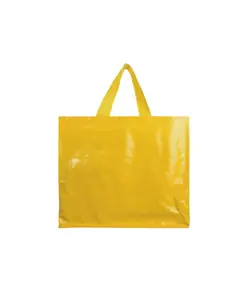 Shopper con soffietto in PP laminato 120 g/m2, manici lunghi a nastro Handle