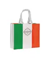 Shopper con soffietto in PP laminato 120 g/m2, manici lunghi a nastro Handle