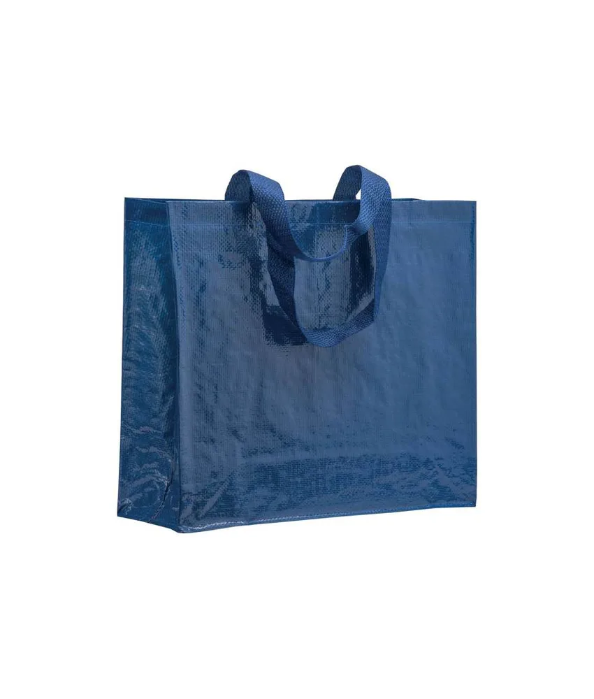 25 pezzi Shopper con soffietto in PP laminato 120 g/m2, manici lunghi a nastro Handle