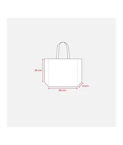 Shopper con soffietto in PP laminato 120 g/m2, manici lunghi a nastro Handle