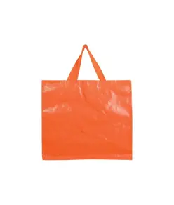 Shopper con soffietto in PP laminato 120 g/m2, manici lunghi a nastro Handle