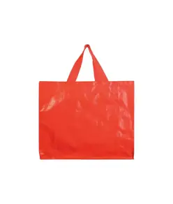 Shopper con soffietto in PP laminato 120 g/m2, manici lunghi a nastro Handle