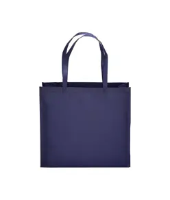 Shopper con soffietto in  R-pet  80g/m2, manici lunghi Handle