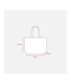 Shopper con soffietto in  R-pet  80g/m2, manici lunghi Handle