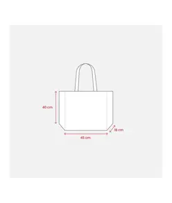 Shopper con soffietto in  R-pet  80g/m2, manici lunghi Handle