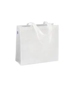 Shopper con soffietto in  R-pet  80g/m2, manici lunghi Handle