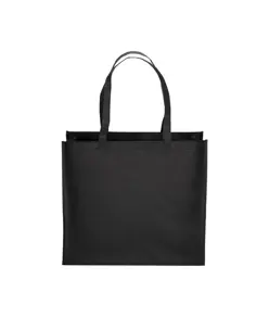 Shopper con soffietto in  R-pet  80g/m2, manici lunghi Handle