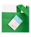 Shopper con soffietto in R-PET (plastica riciclata), manici lunghi Handle