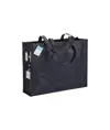 Shopper con soffietto in R-PET (plastica riciclata), manici lunghi Handle