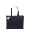 Shopper con soffietto in R-PET (plastica riciclata), manici lunghi Handle