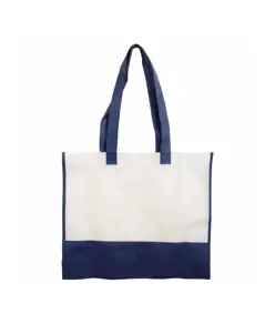 Shopper con soffietto in TNT 80 g/m2, manici lunghi Handle