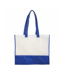 Shopper con soffietto in TNT 80 g/m2, manici lunghi Handle