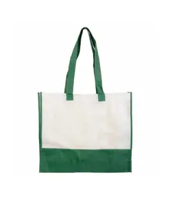 Shopper con soffietto in TNT 80 g/m2, manici lunghi Handle