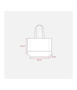 Shopper con soffietto in TNT 80 g/m2, manici lunghi Handle