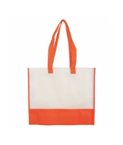 Shopper con soffietto in TNT 80 g/m2, manici lunghi Handle