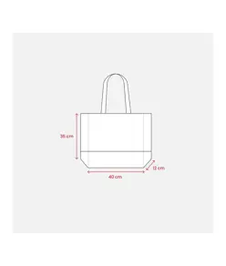 Shopper con soffietto in TNT 80 g/m2, manici lunghi Handle