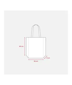 Shopper con soffietto in TNT 80 g/m2 termosaldato, manici lunghi Handle