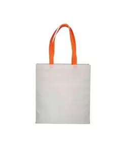 Shopper con soffietto in TNT 80 g/m2 termosaldato, manici lunghi Handle
