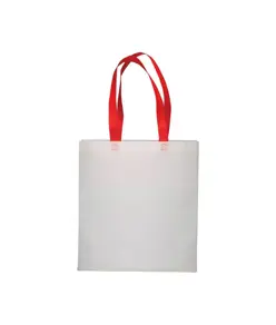 Shopper con soffietto in TNT 80 g/m2 termosaldato, manici lunghi Handle