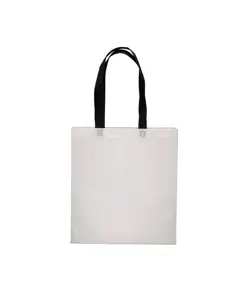Shopper con soffietto in TNT 80 g/m2 termosaldato, manici lunghi Handle
