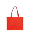 Shopper con soffietto in TNT cucito, manici lunghi Handle