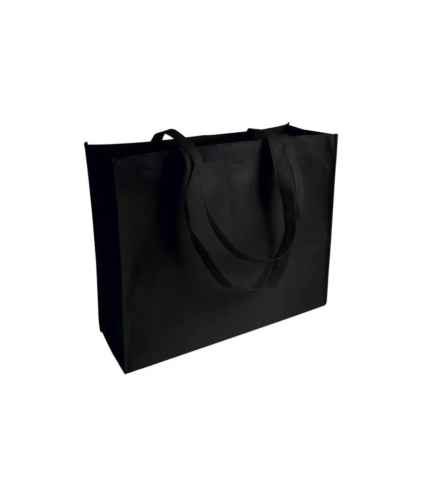 25 pezzi Shopper con soffietto in TNT cucito, manici lunghi Handle