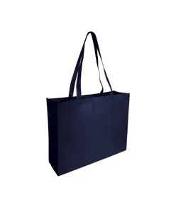 Shopper con soffietto in TNT cucito, manici lunghi Handle
