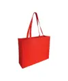 Shopper con soffietto in TNT cucito, manici lunghi Handle