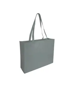 Shopper con soffietto in TNT cucito, manici lunghi Handle