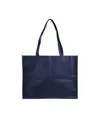 Shopper con soffietto in TNT cucito, manici lunghi Handle