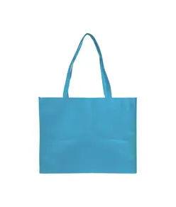 Shopper con soffietto in TNT cucito, manici lunghi Handle