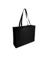 Shopper con soffietto in TNT cucito, manici lunghi Handle